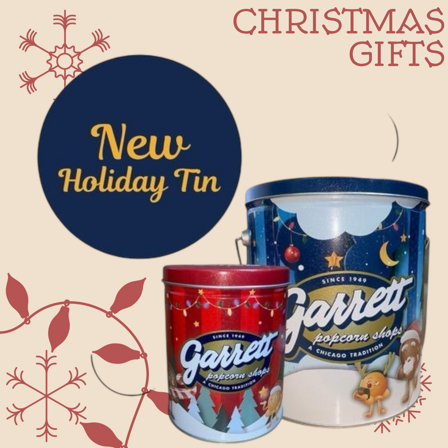 Garrett Popcorn (Limited tin designed only x'mas season, it unique gift)